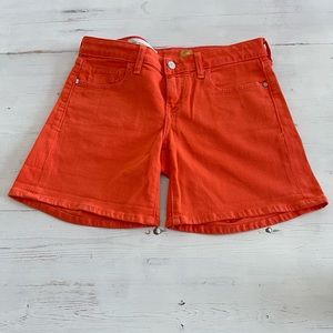 Pilcro and the letterpress orange Bermuda shorts Womens size 26 2 Anthropologie